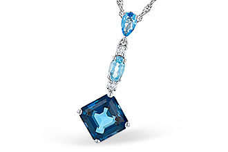 B272-76222: NECK 2.95 TW BLUE TOPAZ 3.00 TGW