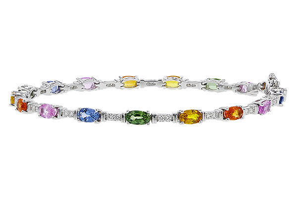 B274-57168: BRACELET 4.76 MULTI-COLOR SAPPH 5.08 TGW (7")