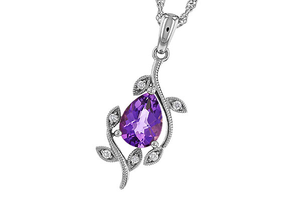 B274-58049: NECKLACE .88 AMETHYST .93 TGW (8x6MM AMY)