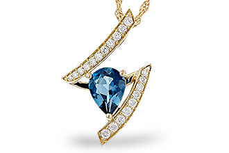 E274-56213: NECK 1.04 LONDON BLUE TOPAZ 1.23 TGW (8x6MM)