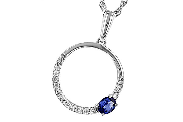 F274-58013: NECKLACE .28 SAPPHIRE .43 TGW