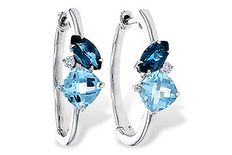 G274-58913: EARRINGS 1.82 TW BLUE TOPAZ 1.86 TGW