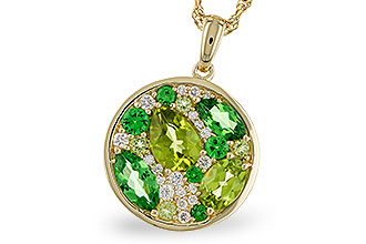 G274-58931: NECK 2.20 TW SEMI-PRECIOUS (TSAV, PER) 2.37 TGW