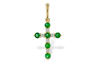 K274-57140: PENDANT .27 TW EMERALD .35 TGW